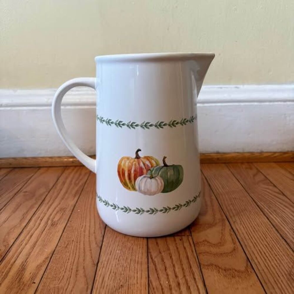 Audrey's Ceramic Pumpkin Pitcher or flower vase ￼